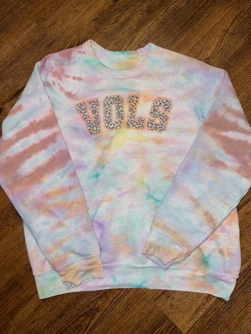 Tennessee Vols Multicolor Tie-Dye Gameday Pullover Crewneck Sweatshirt Size M